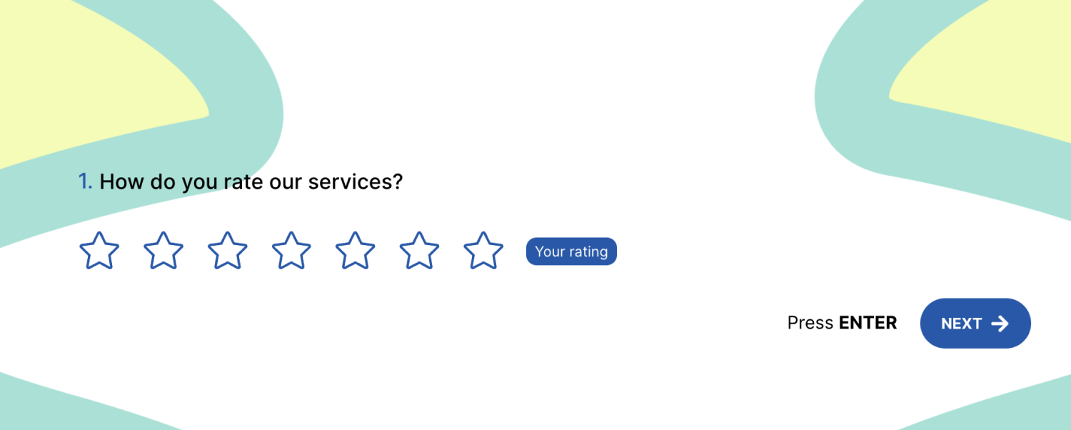 A star rating question example