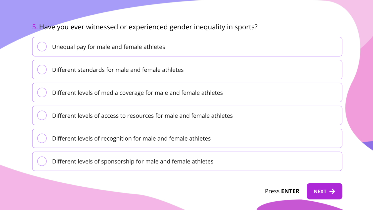 research questions about high school sports