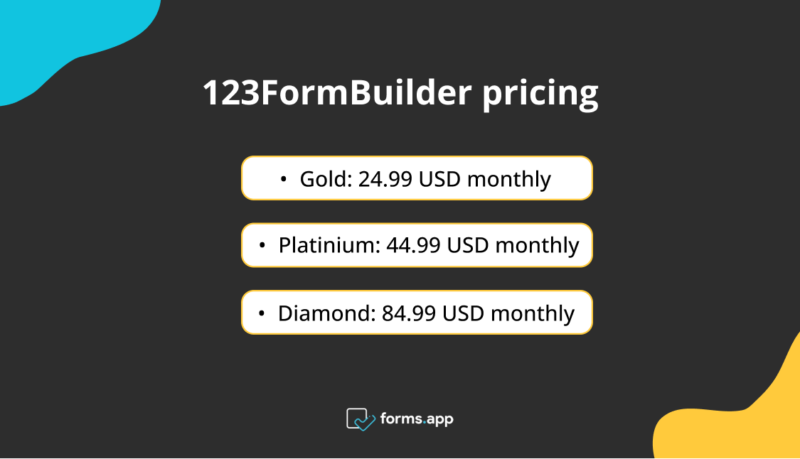 123FormBuilder pricing