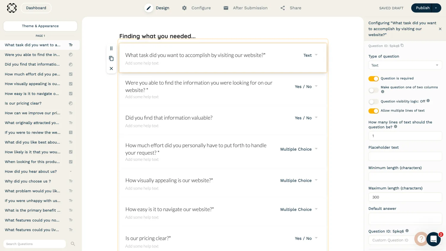 Workspace of Paperform
