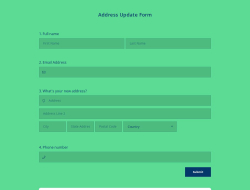 Address Update Form Template