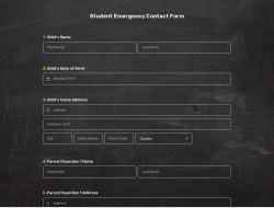 Vorlage für das Notfall-Kontaktformular für Studenten