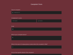 Complaint Form Template