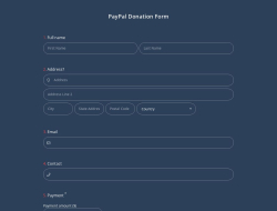Plantilla de Formulario de Donación de PayPal