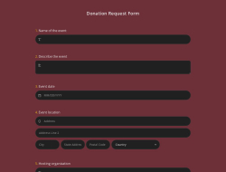Donation Request Form Template
