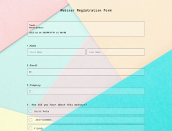 Modelo de Formulário de Inscrição Para Webinar