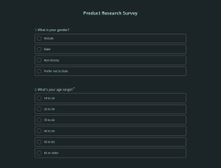 Product Research Survey Template