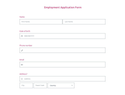 Modelo de Formulário de Inscrição de Emprego