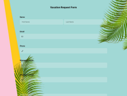 Holiday Request Form Template