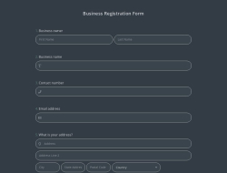 Business Registration Form Template