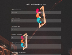 Plantilla de Formulario de Informe de Accidentes de Tráfico