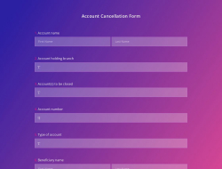 Account Cancellation Form Template