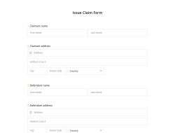 Issue Claim Form Template