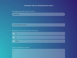 Müşteri Hizmetleri Anket Formu Şablonu