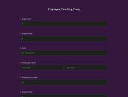 Employee Coaching Form Template