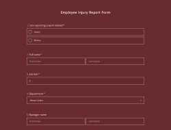 Employee Injury Form Template