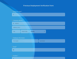 Previous Employment Verification Form Template