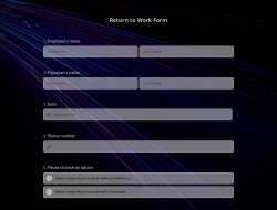 Return to Work Form Template