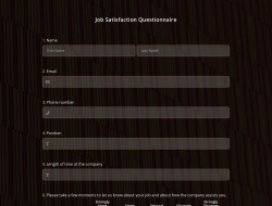 Job Satisfaction Questionnaire Template