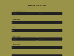 Physician Referral Form Template