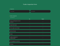 Trailer Inspection Form Template
