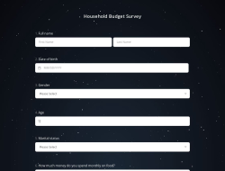 Household Budget Survey Template