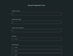 Annual Inspection Form Template