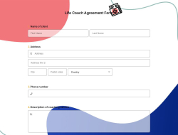 Life Coach Agreement Form