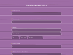 Offer Acknowledgment Form