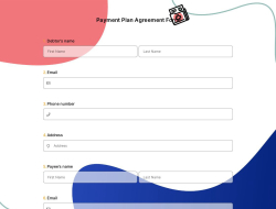 Payment Plan Agreement Form