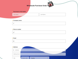 Wholesale Purchase Order Form