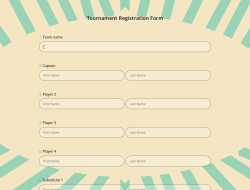Tournament Registration Form