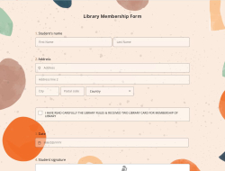 Library Membership Form