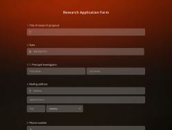 Research Application Form