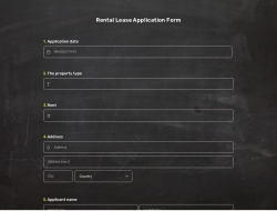 Rental Lease Application Form