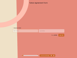 Tuition Agreement Form