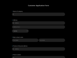 Customer Application Form