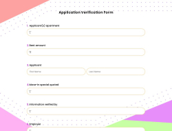 Application Verification Form