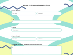 Athlete Performance Evaluation Form