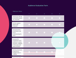 Audience Evaluation Form