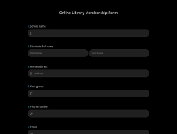 Online Library Membership Form