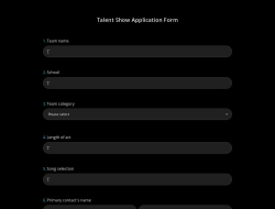 Talent Show Application Form