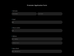 Promoter Application Form