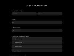 Virtual Server Request Form