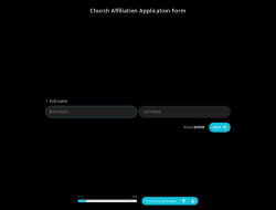 Church Affiliation Application Form