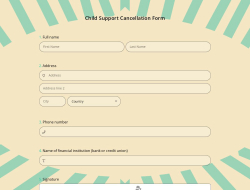 Child Support Cancellation Form