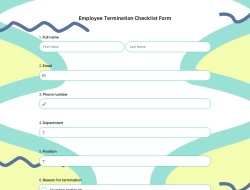 Employee Termination Checklist Form