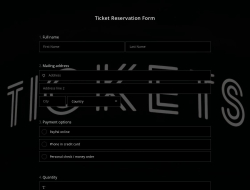 Ticket Reservation Form