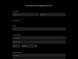 Free Online Early Retirement Application Form Template - forms.app