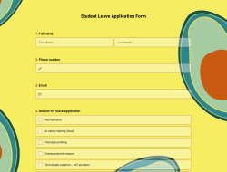 Student Leave Application Form